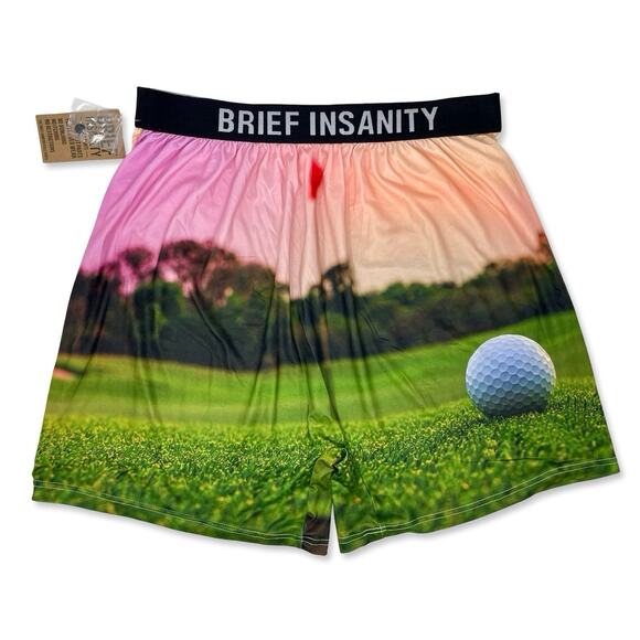 Brief Insanity Nice Putt Golf Boxer Shorts XL Mens Funny Loungewear Gift for Him - Picture 2 of 7